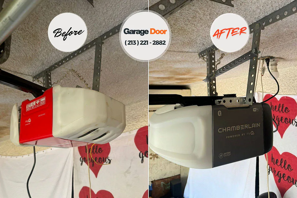 Before and after: garage door repair North Miami Beach, FL